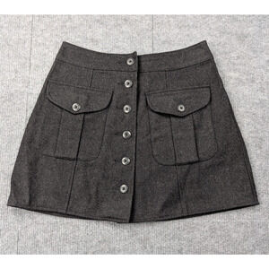 Vintage Abercrombie Skirt Womens Medium Wool Military Surplus Utility Gorpcore